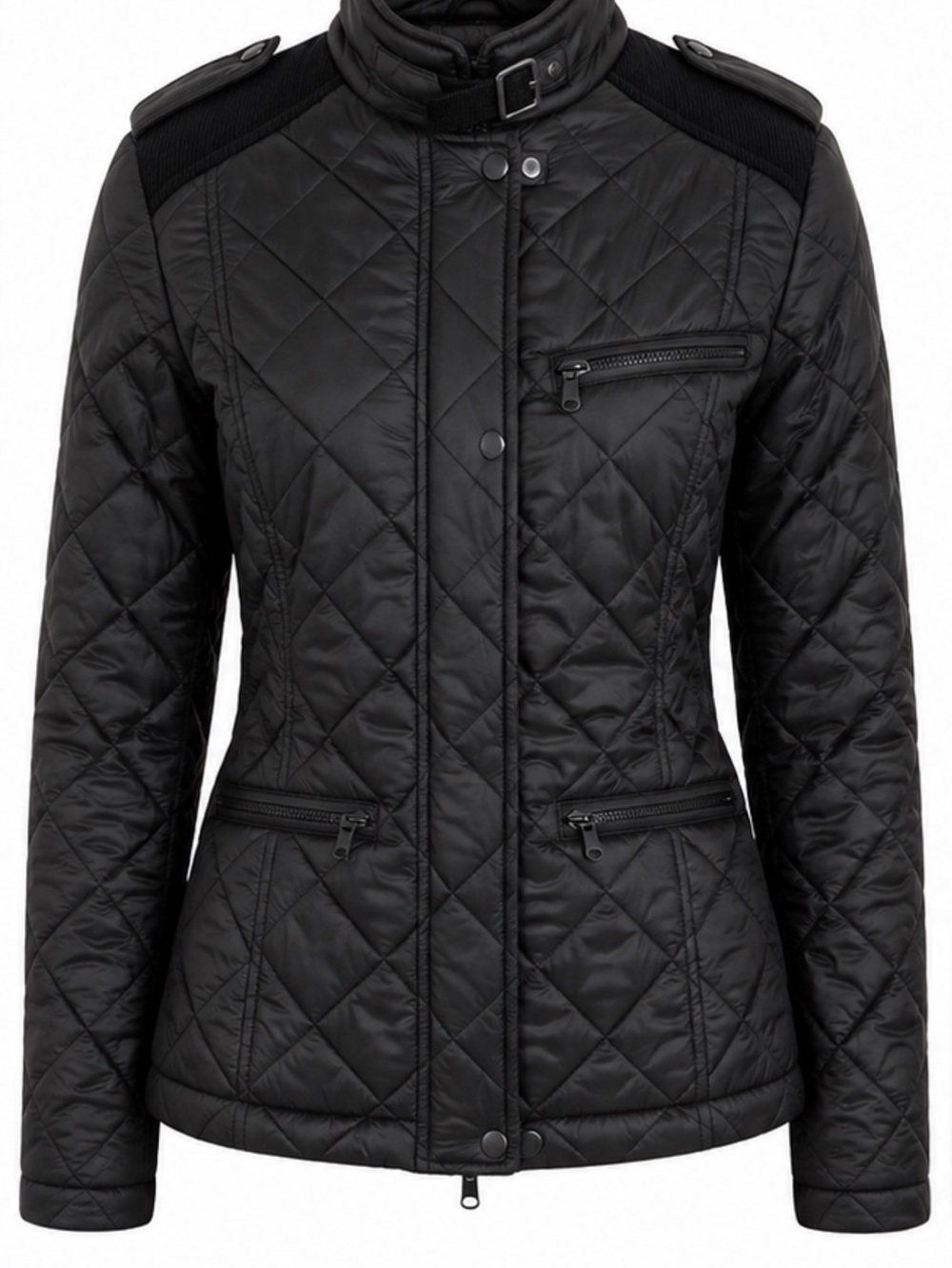 French Connection Tailored Black Quilted Puffer Jacket
